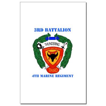 3B4M - M01 - 02 - 3rd Battalion 4th Marines with Text - Framed Panel Print